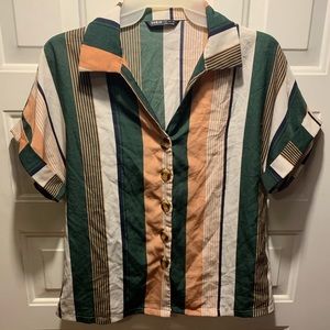 Colorful stripped blouse from SHEIN size S